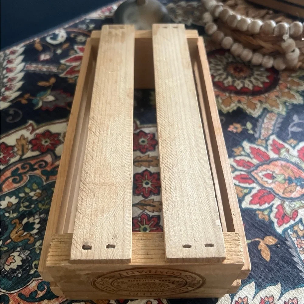 Napa Valley wooden crate cassette holder